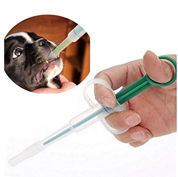 PET SHOW Pet Dog Puppy Cat Pill Pusher Dispenser Medicine Water Dropper Feeding Kit Color Green