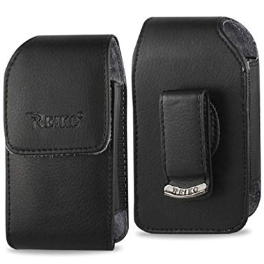 Vertical Leather Case with Magnetic closure with belt clip for AT&T LG b470 flip phone