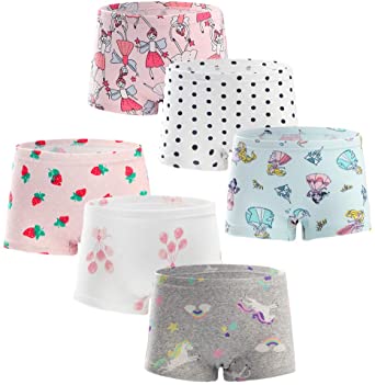 benetia Girls' Soft Cotton Underwear 6-Pack
