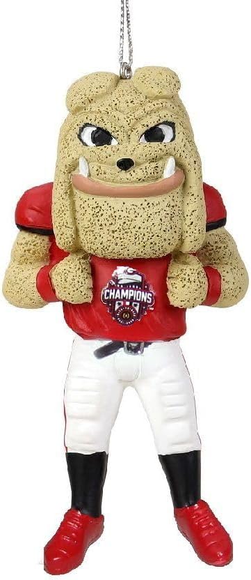 Georgia Bulldogs Back to Back 2021-2022 College Football National Champions Hairy Dawg Resin Mascot Christmas Tree Ornament