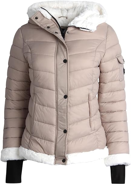 Jessica Simpson Women's Winter Jacket – Sherpa Lined Puffer Parka Windbreaker Coat (S-XL)