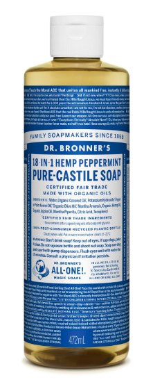 Dr. Bronner's, Liquid Soap, Peppermint Hemp, 16 oz