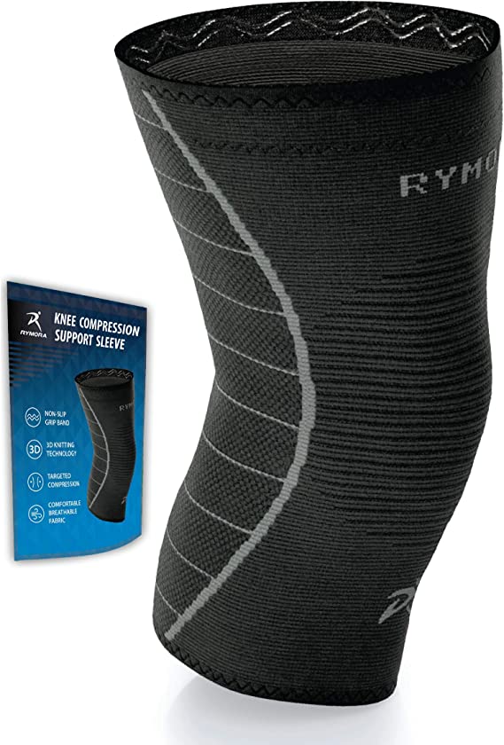 Rymora Knee Support Brace Compression Sleeve - for Joint Pain, Arthritis, Ligament Injury, Meniscus Tear, ACL, MCL, Tendonitis, Running, Squats, Sports (Single Wrap)