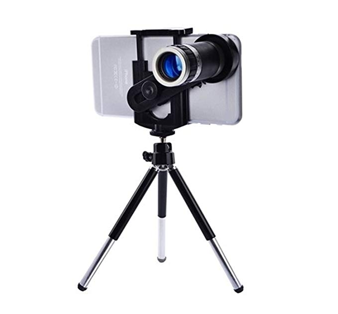 Rewy 8x Extra Zoomer Optical Zoom Telescope Mobile Camera Lens with Tripod & Phone Holder for Android/iOS Phones