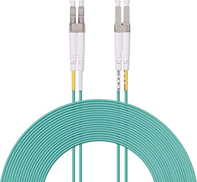 Fiber Patch Cable - LC to LC OM3 10Gb/Gigabit Multi-mode Jumper Duplex 50/125 LSZH Fiber Optic Cord for SFP Transceiver, Computer Fiber Networks and Fiber Test Equipment, 30-Meter(100ft)