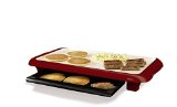 Oster CKSTGRFM18MR-ECO DuraCeramic Griddle with Warming Tray Candy Apple Red