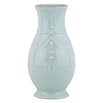 Lenox French Perle Ice Blue 8" Fluted Vase - 869509