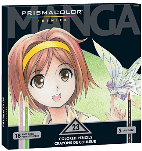 Prismacolor Premier Manga Colored Pencil Set, 23 Colored Manga Pencils (1774800)