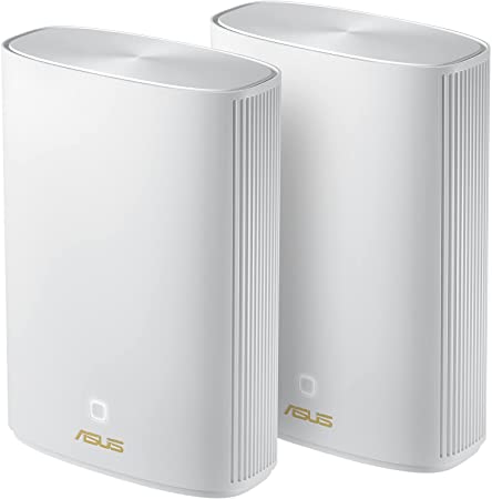 ASUS ZenWiFi AX Hybrid Powerline Mesh WiFi6 System (XP4) 2PK - Whole Home Coverage up to 5,500 Sq.Ft. & 6  Rooms for Thick Walls, AiMesh, Free Lifetime Security, Easy Setup, HomePlug AV2 MIMO Standard