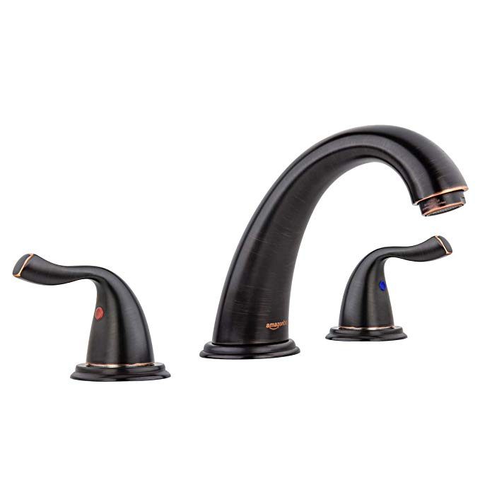 AmazonBasics Traditional 3-Piece Bathroom Faucet, Oil-Rubbed Bronze