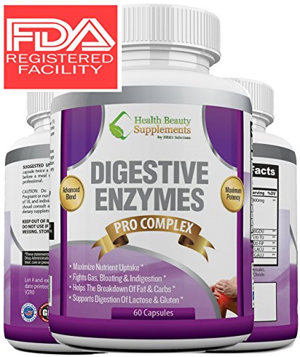 ★ EXTREME FAT BURNING DIGESTIVE ENZYMES ★ Most Advanced Natural Enzyme Supplement For Better Nutrient Absorption – Fat & Carb Breakdown – With Makzyme-Pro Plus Lactase, Protease & More