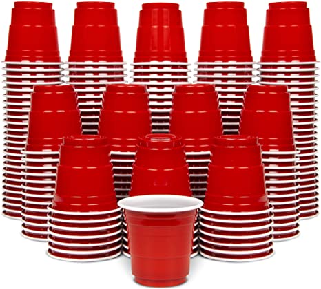 GoPong 2oz Plastic Shot Cups | Pack of 200 | Disposable Mini 2oz Party Cups