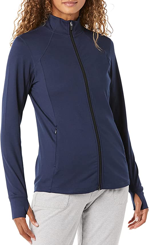 Amazon Essentials Women's Brushed Tech Stretch Full-Zip Jacket