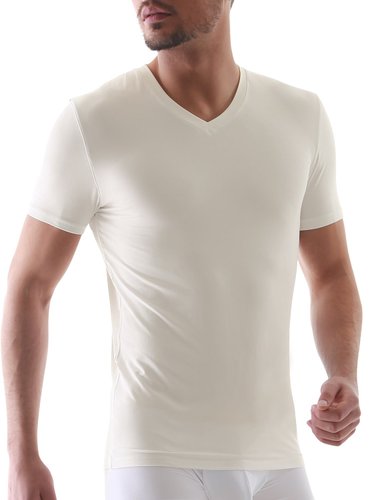 David Archy Men's 3 Pack Micro Modal Slim Fit V-neck T-shirt