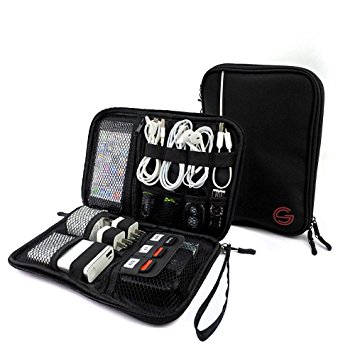 GoStellar Travel Electronics Organizer Case - Small Gadget Bag (Zipper Pouch) - Storage for Accessories