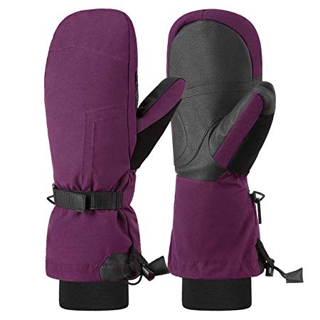 Andake Ski Mittens for Women, Thermal 90/10 Down Mittens, -35℃ Cold Resistant and Windproof, Double Waterproof Mittens with Non-slip Palm, Great To Keep Hands Warm in Cold Weather