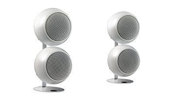 Orb Audio Mod2X QuickPack - Satellite Speakers and Desk Stand, Pearl White Gloss