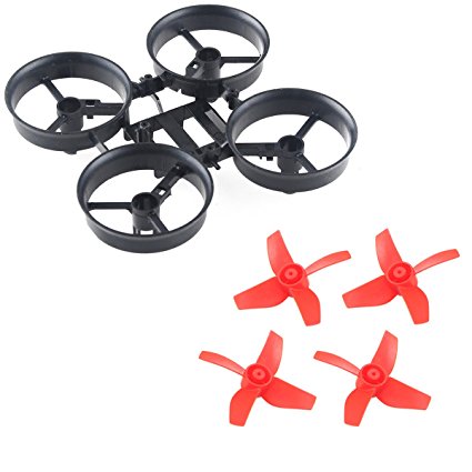 Crazepony 4pcs Propellers Red and Tiny Whoop Eachine E010 RC Quadcopter Frame