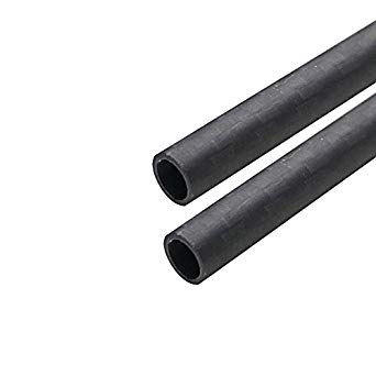 ARRIS 12mm 10mm x 12mm x 500mm Roll Wrapped 100% Carbon Fiber Tube Matt Surface (2 PCS)
