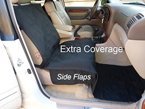 Deluxe Quilted and Padded Dog Car Seat Cover with Non-Slip Back Best for Car Truck and SUV - Make Travel With Your Pet Always an Option - 3 Sizes and Colors (Black, Grey, Taupe)