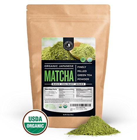 Jade Leaf - Organic Japanese Matcha Green Tea Powder, Basic Culinary Grade - [250g Value Size]