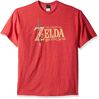 Nintendo Men's Zelda Breath of The Wild Link Basic Logo T-Shirt