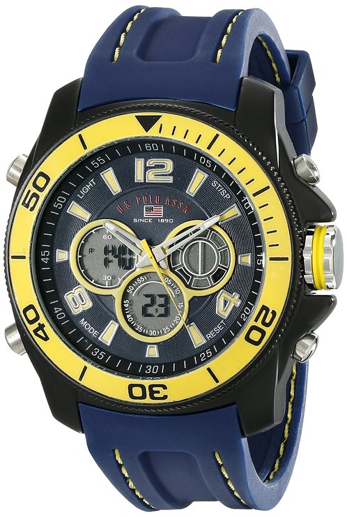 U.S. Polo Assn. Sport Men's US9322  Sport Watch with Navy Silicone Band