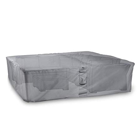 VonHaus Waterproof Garden Furniture Set Cover - 'The Storm Collection' Premium Heavy Duty Breathable Fabric Protection for Patio & Outdoor Furniture (L250cm x D200cm x H85cm) - Slate Grey