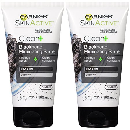 Garnier Skinactive Charcoal Blackhead Acne Treatment Scrub, 2 Count