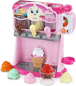 LeapFrog Count and Swirl Ice Cream Maker Playset for Kids Ages 2 Years and up, Pink