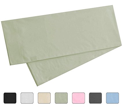 Body Pillowcase, 100% Cotton, 300 Thread Count, 21x60 Pillow Cover by American Pillowcase, Fits 20 x 54, Sage Green