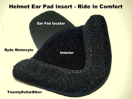 Bear Claw #MC-DEP Deluxe Motorcycle Shorty Half Helmet Ear Pad Inserts - No Wind Noise - Stay Warm - Audio Ready