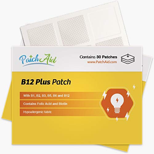 B12 Energy Plus Topical Patch by PatchAid (1-Month Supply)