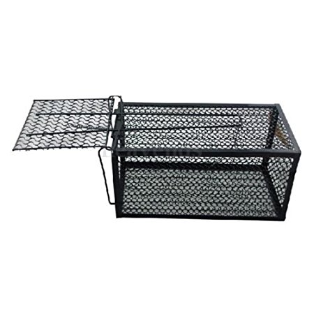 Rat Trap - TOOGOO(R) Humane Rat Cage Trap Live Animal Catcher No Poison Pest Control Indoor Outdoor Black