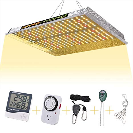 MARS HYDRO Dimmable TS 1000W LED Grow Lights for Indoor Plants Sunlight Spectrum with IR 3x3ft Veg and 2.5x2.5ft Flower Higher Yield Energy Efficient Plant Growing Lamps Silent Fanless Design