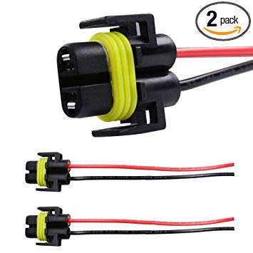 HUIQIAODS H11 H8 881 880 Female Adapter Wiring Harness Socket Connector For Headlight or Fog Light 2pcs