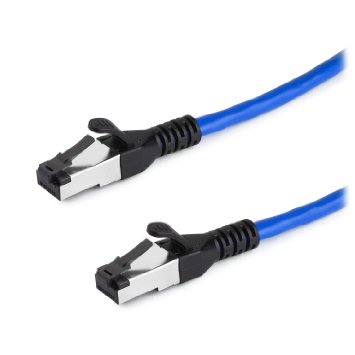 Aurum Cables High Performance Cat6a Snagless Shielded SSTP/SFTP Ethernet Patch Cable - Blue - 100 Feet