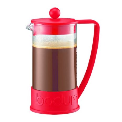 Bodum Brazil French Press 1-Liter 8-Cup Coffee Maker 34-Ounce Red