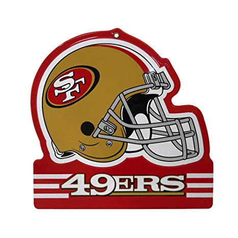 Party Animal NFL Embossed Metal Helmet Sign, 8" x 8"