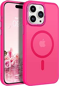 BENTOBEN for iPhone 14 Pro Max Phone Case,iPhone 14 Pro Max Magnetic Case [Compatible with MagSafe] Translucent Matte Shockproof Women Men Protective Case Cover for iPhone 14 Pro Max 6.7",Hot Pink