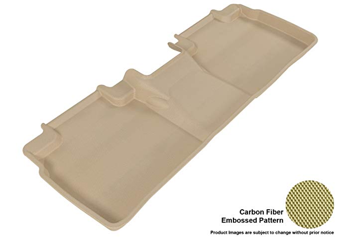 3D MAXpider Second Row Custom Fit All-Weather Floor Mat for Select Toyota Camry Models - Kagu Rubber (Tan)