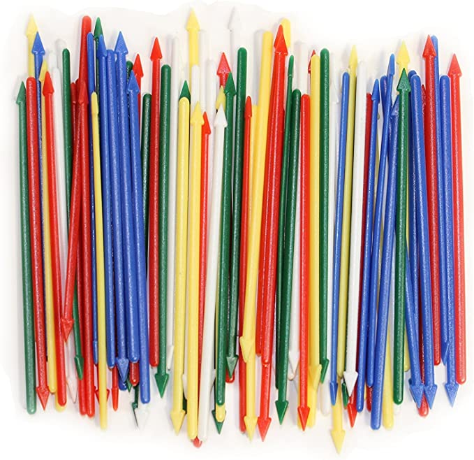 Chef Craft Summer Party Spears 3.25" Cocktail Drink Picks, Multi-Color, 100 Pack