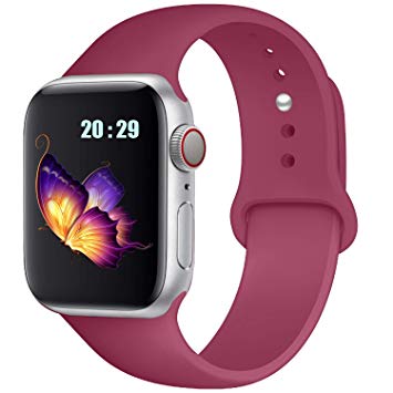 RolQitee Compatible with Apple Watch Band 38mm 40mm 42mm 44mm for Women Men Comfortable Soft Silicone Sport Band Compatible with for iWatch Series 5/4/3/2/1, Nike , Sport, Edition