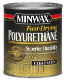 Minwax 63010 Fast Drying Polyurethane Clear Satin Finish Quart