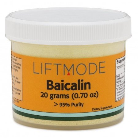 Baicalin Powder - 20 Grams (200 Servings at 100 mg) | #1 Value for Money #Chinese Herb Supplement | Baicalein Baical Skullcap Root Powder Huang Qin Scutellaria - FBA