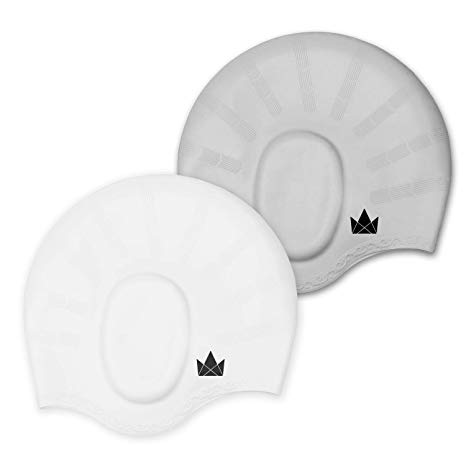 The Friendly Swede Silicone Long Hair Swim Caps (2 Pack)