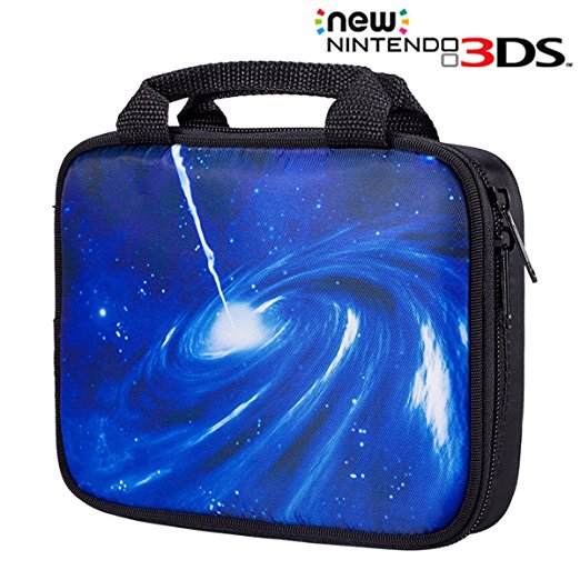 Nintendo New 3DS XL Handheld Case, Voova Water-Resistant Shockproof Portable Galaxy Sleeve Bag with Handle for Nintendo New 3DS XL, NDSL, NDSi and 2DS