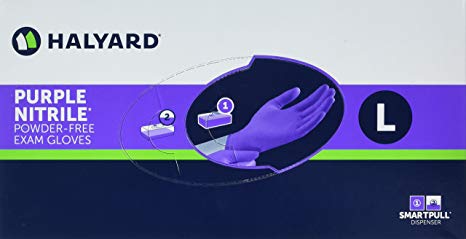 Haylard Health Purple Nitrile Exam Gloves, Large, 100 Count
