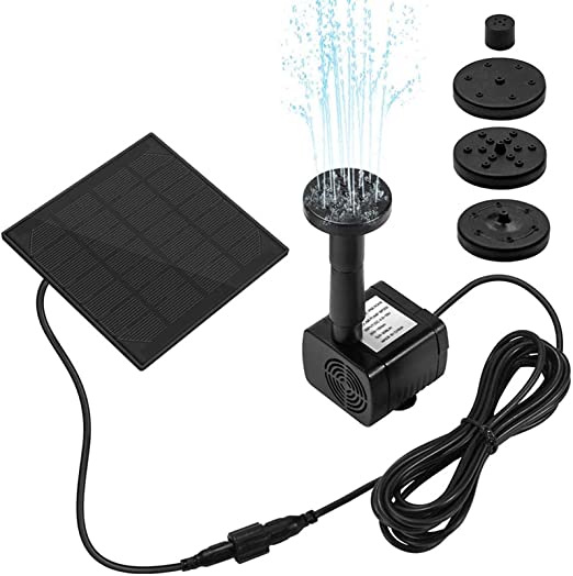 Ankway Solar Water Fountain Pump Submersible, 1.2W Solar Powered Garden for Bird Bath Pond Pool Water Feature