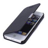 Generic Magnetic Flip Synthetic Leather Hard Skin Pouch Wallet Case Cover For Apple iPhone 5 5S 5G Black